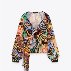 ZARA Printed Crossover Shirt